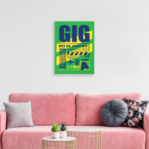 Luchthaven GIG Rio de Janeiro Canvas Afdruk