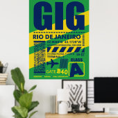 Luchthaven GIG Rio de Janeiro Poster (Thuiskantoor)
