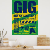 Luchthaven GIG Rio de Janeiro Poster (Keuken)