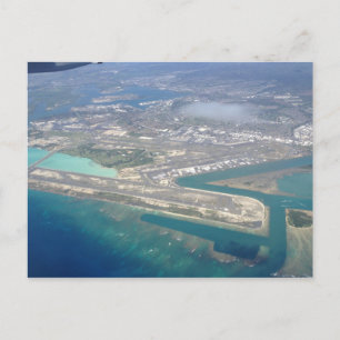 Luchthaven Honolulu vanuit de lucht Briefkaart