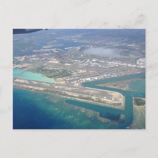 Luchthaven Honolulu vanuit de lucht Briefkaart (Voorkant)