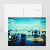 Luchthaven in Rain Briefkaart (Voorkant / Achterkant)