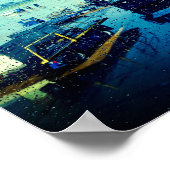 Luchthaven in Rain Poster (Hoek)