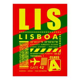 Luchthaven LIS Lissabon Perfect Poster