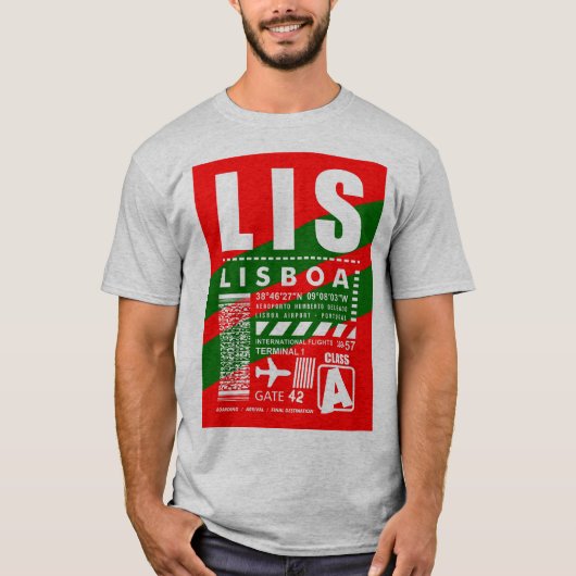Luchthaven LIS Lissabon T-shirt (Voorkant)