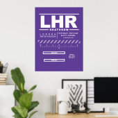 Luchthaven Londen Heathrow LHR Poster (Thuiskantoor)