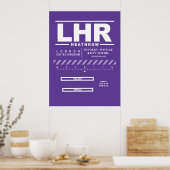 Luchthaven Londen Heathrow LHR Poster (Keuken)