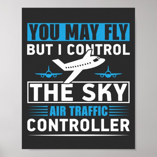 Luchthaven luchtverkeersleider Funny Quote Poster (Voorkant)