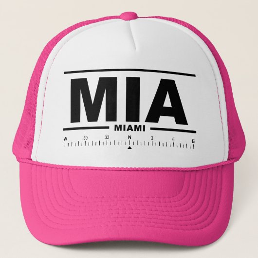 Luchthaven Miami Internationaal MIA Trucker Pet (Voorkant)