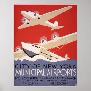 Luchthaven New York City Poster