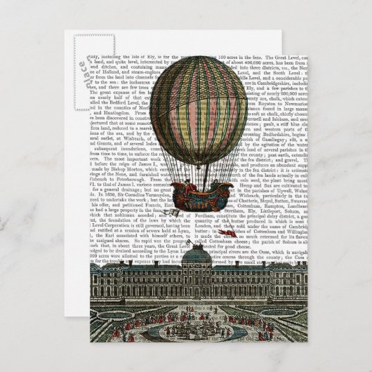 Luchthaven over de stad briefkaart (Voorkant / Achterkant)