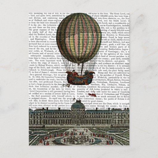 Luchthaven over de stad briefkaart (Voorkant)