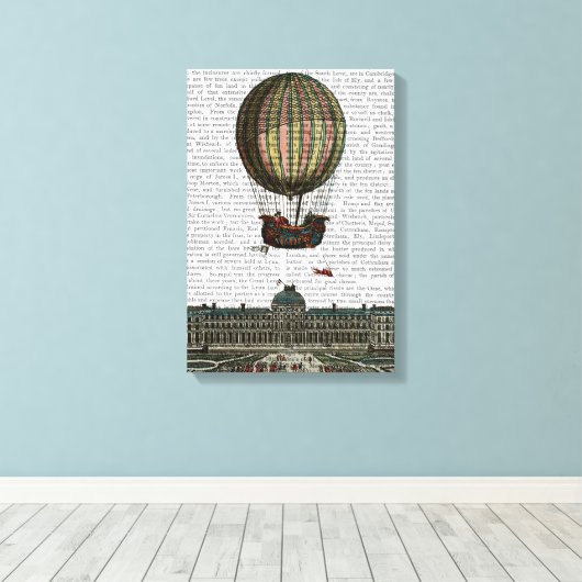 Luchthaven over de stad canvas afdruk (Insitu (Houten vloer))