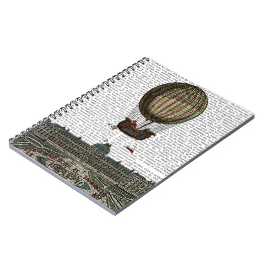 Luchthaven over de stad notitieboek (Linkerzijde)