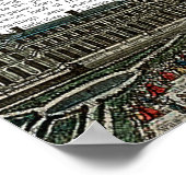 Luchthaven over de stad poster (Hoek)