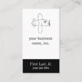 Luchthaven (piloot, luchthaven, vliegtuig) visitekaartje (Voorkant)