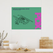 Luchthaven Portland (PDX) Diagram Poster (Keuken)