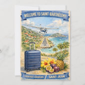 Luchthaven Saint-Barthélemy (vintage) Kaart (Voorkant)
