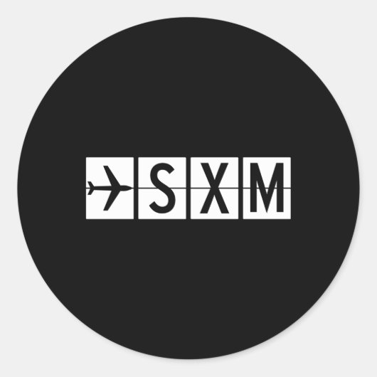 Luchthaven Sam St Min Maen Ronde Sticker (Voorkant)