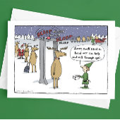 Luchthaven "Sleigh Security" grappige kerstCartoon Feestdagen Kaart