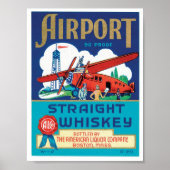 Luchthaven Straight Whiskey Boston Massachusetts Poster (Voorkant)