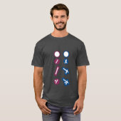 Luchthaven Symbolen Grafiek Pilot Drone T-shirt (Voorkant volledig)