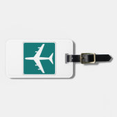 Luchthaven Symbool Teken Vliegtuigreis Icon Bagagelabel (Voorkant horizontaal)