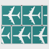 Luchthaven Symbool Teken Vliegtuigreis Icon Cadeaupapier (Vlak)