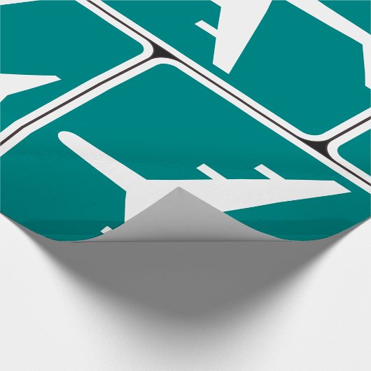 Luchthaven Symbool Teken Vliegtuigreis Icon Cadeaupapier