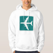 Luchthaven Symbool Teken Vliegtuigreis Icon Hoodie (Voorkant)