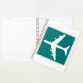 Luchthaven Symbool Teken Vliegtuigreis Icon Planner (Display)