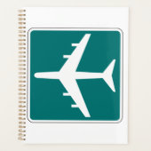 Luchthaven Symbool Teken Vliegtuigreis Icon Planner (Voorkant)