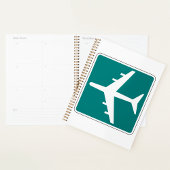 Luchthaven Symbool Teken Vliegtuigreis Icon Planner