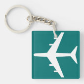Luchthaven Symbool Teken Vliegtuigreis Icon Sleutelhanger (Voorkant)