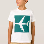 Luchthaven Symbool Teken Vliegtuigreis Icon T-shirt (Voorkant)