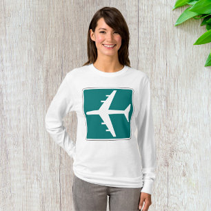 Luchthaven Symbool Teken Vliegtuigreis Icon T-shirt