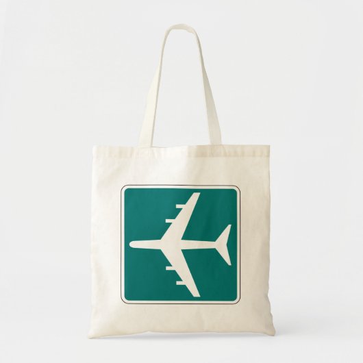 Luchthaven Symbool Teken Vliegtuigreis Icon Tote Bag (Voorkant)