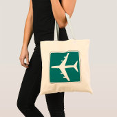 Luchthaven Symbool Teken Vliegtuigreis Icon Tote Bag