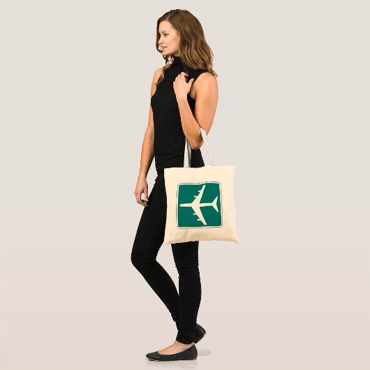 Luchthaven Symbool Teken Vliegtuigreis Icon Tote Bag