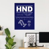 Luchthaven Tokio Haneda HND Poster (Thuiskantoor)