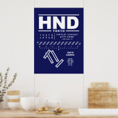 Luchthaven Tokio Haneda HND Poster (Keuken)