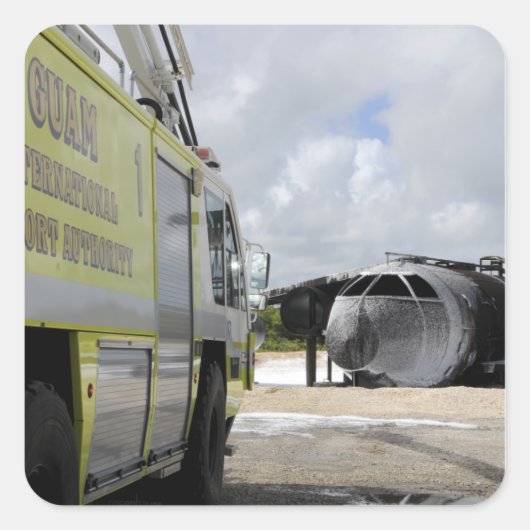 Luchthaven van Guam WONPAT Vierkante Sticker (Voorkant)