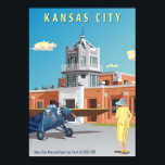 Luchthaven van Kansas City Art Deco Poster<br><div class="desc">Dit is een hedendaags ontwerp, dat in 2010 door de luchtvaartkunstenaar Rosie Louise werd ontworpen. Het is GEEN oud poster dat door een niet-artiest wordt gereproduceerd. Dit show de lange verwoeste luchthaven van Kansas City in de jaren twintig in de Art Deco glory. Het afgebeeld vliegtuig is een Reisvliegtuig 5000...</div>