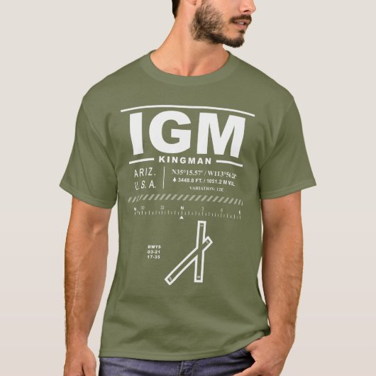 Luchthaven van Kingman IGM T-Shirt (Voorkant)