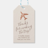 Luchthaven van koperen Sepia Romantic Cadeaulabel (Voorkant)