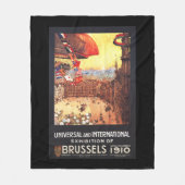 Luchthaven van Lebaudy met wereldvlaggen bij Expo Fleece Deken (Voorkant)