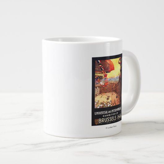 Luchthaven van Lebaudy met wereldvlaggen bij Expo Grote Koffiekop (Voorkant rechts)