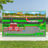Luchthaven voor Play 6x10 Spandoek (Buitenkant)