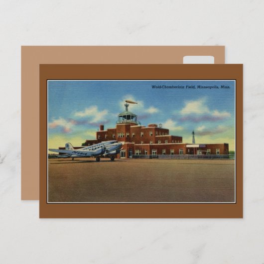 luchthaven Wold-Chamberlain Minneapolis Briefkaart (Voorkant / Achterkant)