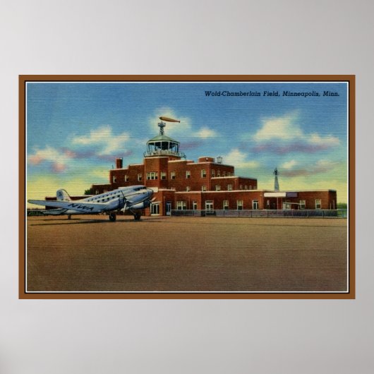  luchthaven Wold-Chamberlain Minneapolis Poster (Voorkant)